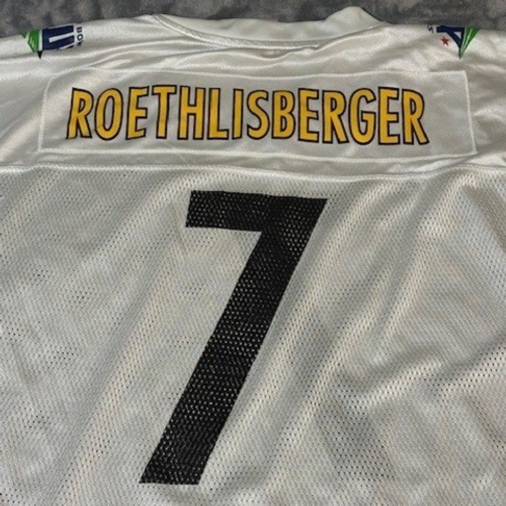 Mens Reebok Ben Roethlisberger Pittsburgh Steelers Super Bowl XLIII Jersey 2XL